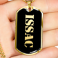 Issac v2 - 18k Gold Finished Luxury Dog Tag Necklace