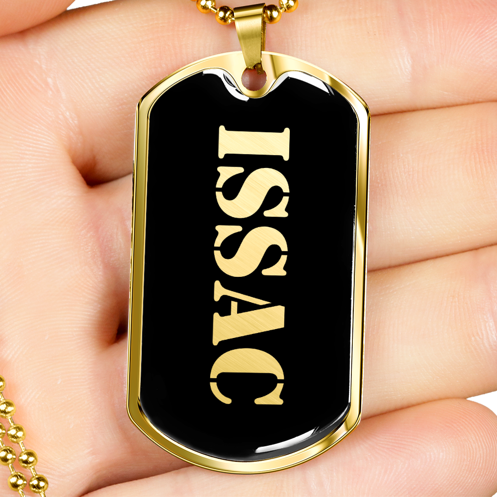 Issac v2 - 18k Gold Finished Luxury Dog Tag Necklace