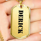 Derick - 18k Gold Finished Luxury Dog Tag Necklace