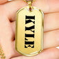 Kyle - 18k Gold Finished Luxury Dog Tag Necklace