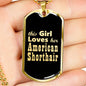 American Shorthair v2 - 18k Gold Finished Luxury Dog Tag Necklace