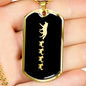 Mama Wolf With 4 Pups v2 - 18k Gold Finished Luxury Dog Tag Necklace
