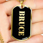 Bruce v2 - 18k Gold Finished Luxury Dog Tag Necklace