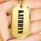 Kathryn v01 - 18k Gold Finished Luxury Dog Tag Necklace