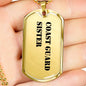 Coast Guard Sister - 18k Gold Finished Luxury Dog Tag Necklace
