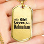 Dalmatian - 18k Gold Finished Luxury Dog Tag Necklace