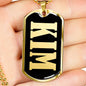 Kim v02 - 18k Gold Finished Luxury Dog Tag Necklace