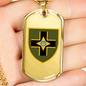 28th Mechanized Brigade (Ukraine) - 18k Gold Finished Luxury Dog Tag Necklace