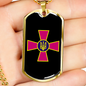 Ukrainian Armed Forces - 18k Gold Finished Luxury Dog Tag Necklace
