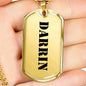 Darrin - 18k Gold Finished Luxury Dog Tag Necklace