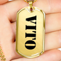 Vito - 18k Gold Finished Luxury Dog Tag Necklace