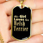 Welsh Terrier v2 - 18k Gold Finished Luxury Dog Tag Necklace