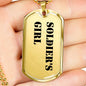 Soldier's Girl - 18k Gold Finished Luxury Dog Tag Necklace