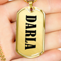 Darla v01 - 18k Gold Finished Luxury Dog Tag Necklace