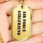 Air Force Girlfriend - 18k Gold Finished Luxury Dog Tag Necklace