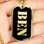 Ben v2 - 18k Gold Finished Luxury Dog Tag Necklace