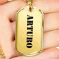 Arturo - 18k Gold Finished Luxury Dog Tag Necklace