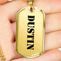 Dustin - 18k Gold Finished Luxury Dog Tag Necklace