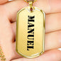 Manuel - 18k Gold Finished Luxury Dog Tag Necklace