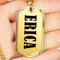 Erica v01 - 18k Gold Finished Luxury Dog Tag Necklace
