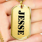 Jesse - 18k Gold Finished Luxury Dog Tag Necklace