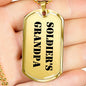 Soldier's Grandpa - 18k Gold Finished Luxury Dog Tag Necklace