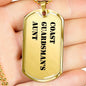 Coast Guardsman's Aunt - 18k Gold Finished Luxury Dog Tag Necklace