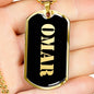 Omar v2 - 18k Gold Finished Luxury Dog Tag Necklace