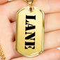 Lane - 18k Gold Finished Luxury Dog Tag Necklace