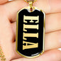 Ella v02 - 18k Gold Finished Luxury Dog Tag Necklace
