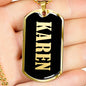 Karen v02 - 18k Gold Finished Luxury Dog Tag Necklace