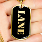 Lane v2 - 18k Gold Finished Luxury Dog Tag Necklace