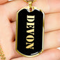 Devon v2 - 18k Gold Finished Luxury Dog Tag Necklace