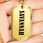 Savannah v01 - 18k Gold Finished Luxury Dog Tag Necklace