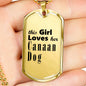 Canaan Dog - 18k Gold Finished Luxury Dog Tag Necklace