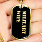 Military Wife v2 - 18k Gold Finished Luxury Dog Tag Necklace