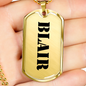 Blair - 18k Gold Finished Luxury Dog Tag Necklace