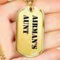 Airman's Aunt - 18k Gold Finished Luxury Dog Tag Necklace