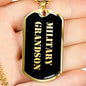 Military Grandson v2 - 18k Gold Finished Luxury Dog Tag Necklace