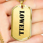 Lowell - 18k Gold Finished Luxury Dog Tag Necklace