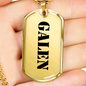 Galen - 18k Gold Finished Luxury Dog Tag Necklace