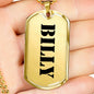 Billy - 18k Gold Finished Luxury Dog Tag Necklace