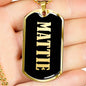 Mattie v02 - 18k Gold Finished Luxury Dog Tag Necklace