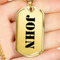 John v2 - 18k Gold Finished Luxury Dog Tag Necklace
