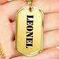 Leonel - 18k Gold Finished Luxury Dog Tag Necklace