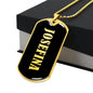 Josefina v02 - 18k Gold Finished Luxury Dog Tag Necklace