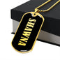 Shawna v02 - 18k Gold Finished Luxury Dog Tag Necklace