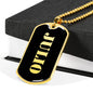 Julio v2 - 18k Gold Finished Luxury Dog Tag Necklace