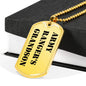 Army Ranger's Grandson - 18k Gold Finished Luxury Dog Tag Necklace