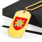 27th Rocket Artillery Brigade (Ukraine) - 18k Gold Finished Luxury Dog Tag Necklace